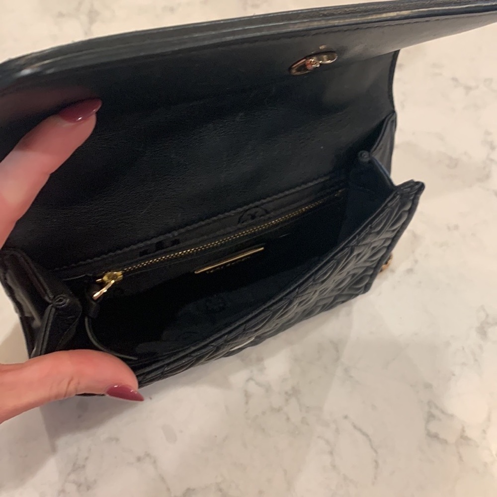 Tory Burch Black Small Fleming Convertible Shoulder Bag